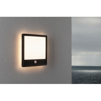 Sieninis šviestuvas Lamina Backlight 14,5W su judesio davikliu, kvadratinis juodas