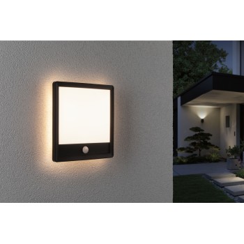 Sieninis šviestuvas Lamina Backlight 14,5W su judesio davikliu, kvadratinis juodas