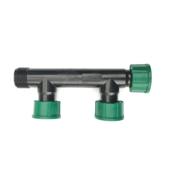 Kolektorinis trišakis 2-jų jungčių 1" iš. sr. x 1" x 1" x 1" vid. sr. su tarpinėmis