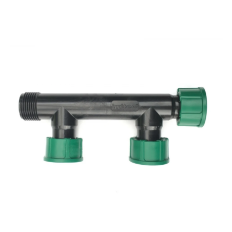 Kolektorinis trišakis 2-jų jungčių 1" iš. sr. x 1" x 1" x 1" vid. sr. su tarpinėmis