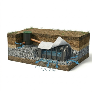 Vandens persipylimo infiltracijos įranga