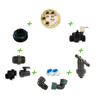 Gravitacinis laistymo rinkinys iš IBC konteinerio – 1 sekcija