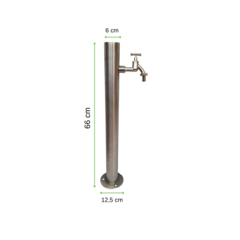 Vandens kolonėlė, tiesi 66cm, iš apačios