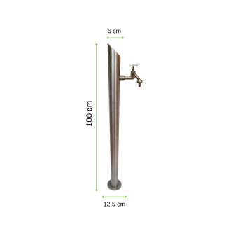 Vandens kolonėlė, nuožulni 100 cm, iš apačios