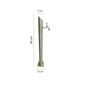 Vandens kolonėlė, nuožulni 85 cm, iš apačios