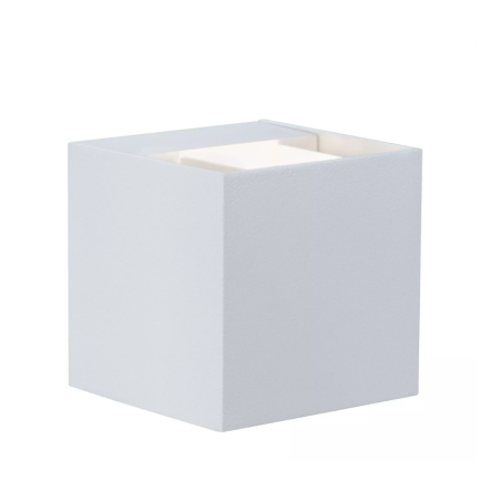 Kubo formos sieninis lauko šviestuvas baltos spalvos