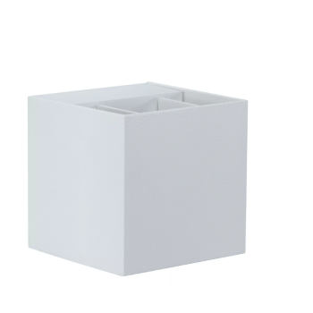 Kubo formos sieninis lauko šviestuvas baltos spalvos