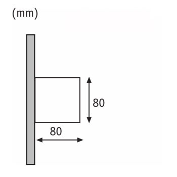 Kubo formos sieninis lauko šviestuvas baltos spalvos