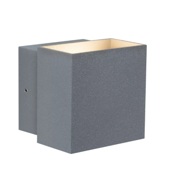 Stačiakampio formos sieninis lauko šviestuvas pilkos spalvos