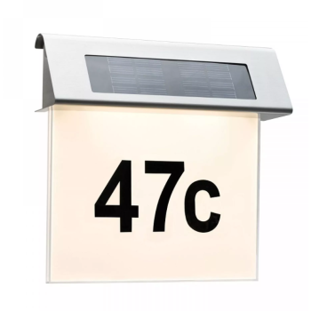 Led namo numeris su saulės baterija