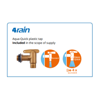 Dekoratyvinė vandens talpa Jolie 2in1, 230 L