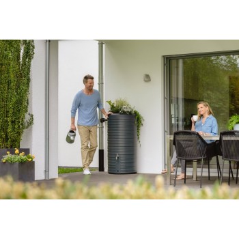 Dekoratyvinė vandens talpa Nordic 2in1, 300L, grafito pilka