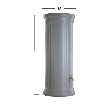 Dekoratyvinė vandens talpa KOLONA 1000L