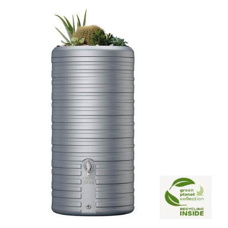 Dekoratyvinė vandens talpa Nordic 2in1, 300L, akmens pilka