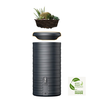 Dekoratyvinė vandens talpa Nordic 2in1, 300L, grafito pilka