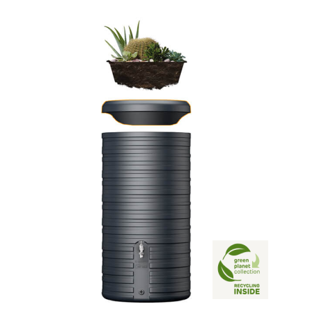 Dekoratyvinė vandens talpa Nordic 2in1, 300L, grafito pilka