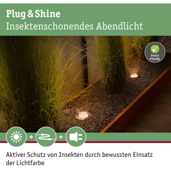 Plug & Shine įleidžiamas šviestuvas 4,5W draugiškas vabzdžiams
