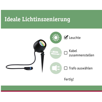 Plug & Shine įsmeigiamas šviestuvas Kikolo RGBW 6,2W