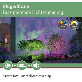 Plug & Shine įsmeigiamas šviestuvas Kikolo RGBW 6,2W