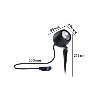 Plug & Shine įsmeigiamas šviestuvas Kikolo 7,2W, 60° 