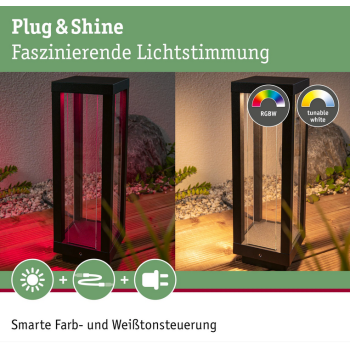 Plug & Shine pastatomas šviestuvas Classic RGBW 2W