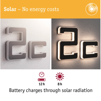 LED namo numerio šviestuvas raidė C