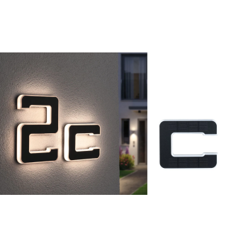 LED namo numerio šviestuvas raidė C