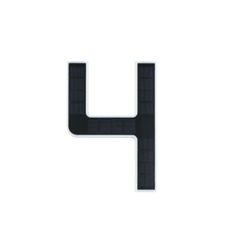 LED namo numerio šviestuvas skaičius 4