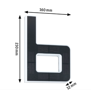 LED namo numerio šviestuvas raidė b