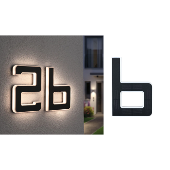 LED namo numerio šviestuvas raidė b