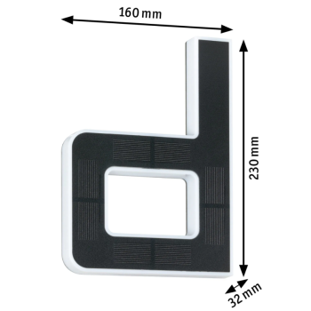 LED namo numerio šviestuvas raidė d