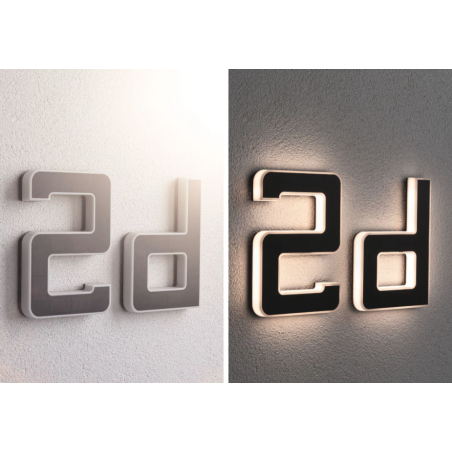 LED namo numerio šviestuvas raidė d