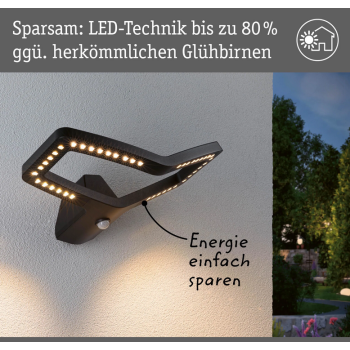 Sieninis lauko šviestuvas Alara 10W su judesio davikliu