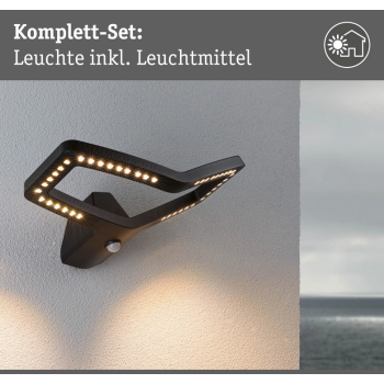 Sieninis lauko šviestuvas Alara 10W su judesio davikliu