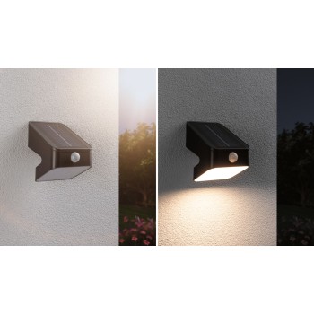 Sieninis šviestuvas Lesly 5,5W su saulės baterija ir judesio davikliu