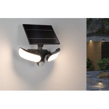 Sieninis šviestuvas Sonlig 2x9W su saulės baterija ir judesio davikliu