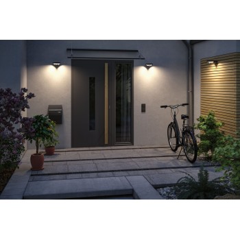 Sieninis šviestuvas Bordola 3,5W su saulės baterija ir judesio davikliu