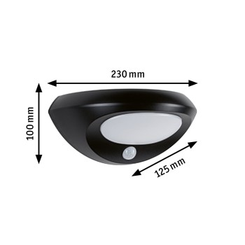 Sieninis šviestuvas Sorova su saulės baterija ir judesio davikliu