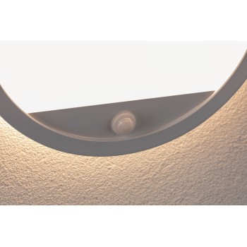 Sieninis šviestuvas Lamina Backlight 14W draugiškas vabzdžiams su judesio davikliu, baltas